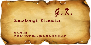 Gasztonyi Klaudia névjegykártya